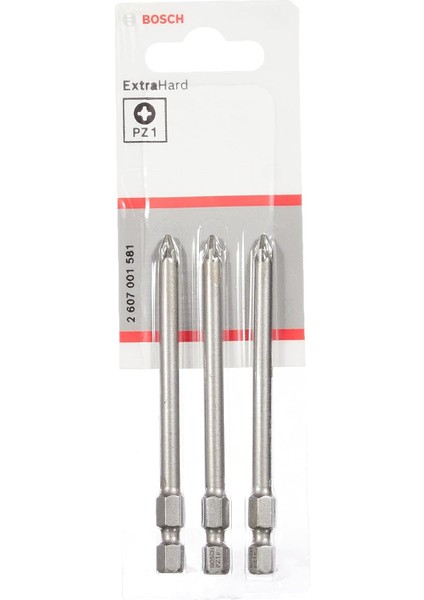 Professional Vidalama Ucu, Gri, 3 Adet