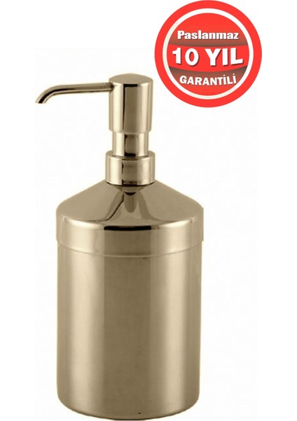 Paslanmaz Komple Pirinç Set Üstü Sıvı Sabunluk Altın Gold