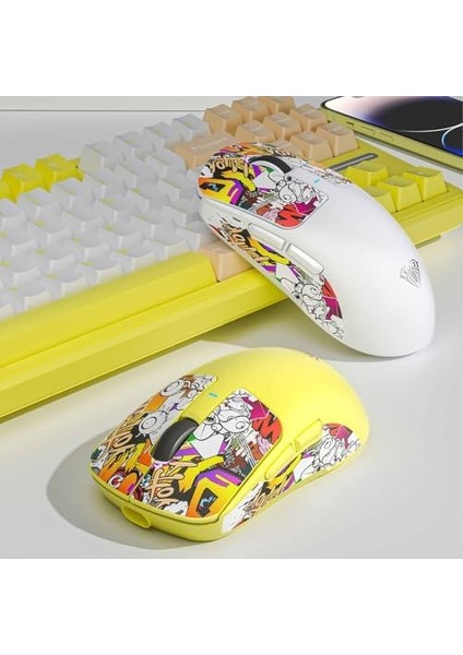 SC680 26000DPI 7 Tuşlu Kablosuz Optik Gaming Oyuncu Mouse Beyaz modelleri