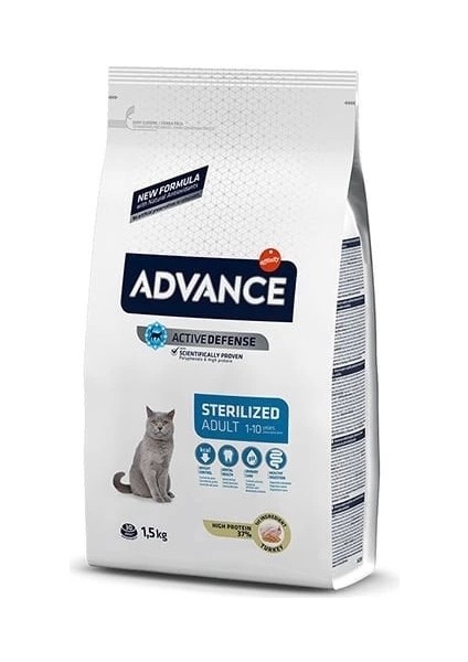 Advance Sterilised Hindili Yetişkin Kısırlaştırılmış Kedi Maması 1.5 kg