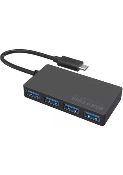 Type-C To 4 Port USB 3.0 Hub Ince Tasarım 5gbps Yüksek Hızlı Super Speed Type-C Çıkışlı USB 3.0 Girişli Çoklayıcı Çoğaltıcı Çevirici Adaptör