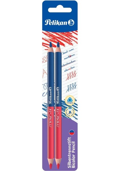 Kırmızı-Mavi 2 Uçlu Başlık Kalemi Jumbo 2li Blister