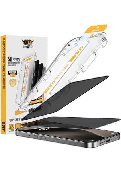 Labs iPhone 16 Serisi ile Uyumlu 5d Privacy Easyfit 2 Adet Kolay Uygulama Aparatlı Ekran Koruyucu Temperli Cam Hayalet Ekran (Iphone 16 Pro Max) modelleri