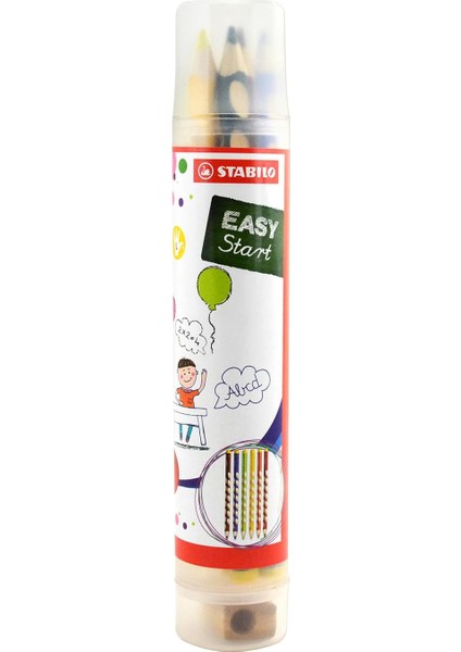 Easycolors - Ergonomik Kuru Boya Kalemi - 6 Renkli Tüp - Sol