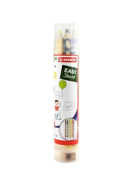 Easycolors - Ergonomik Kuru Boya Kalemi - 6 Renkli Tüp - Sol modelleri