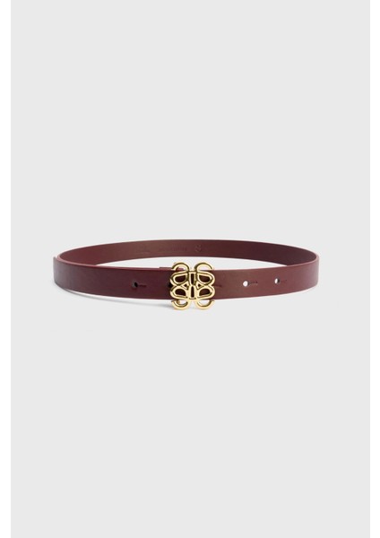 Logo Detaylı Kemer Bordo 14045514000