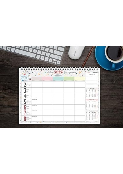 Planlayıcı 2025 Takvimli A4 Ebat 53 Haftalık Planlayıcı Aile Planlayıcı Family fiyatları