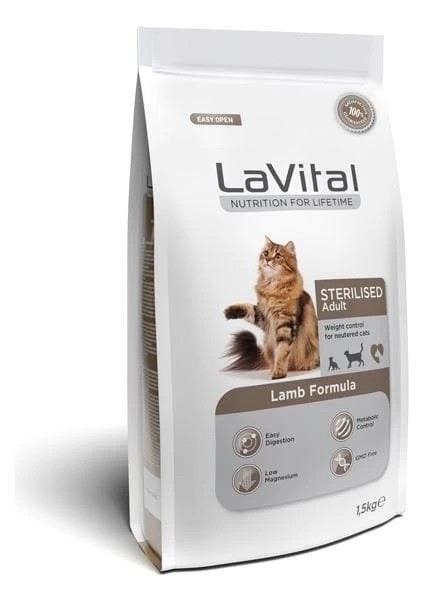 Lavital Sterilised Kuzu Etli Kısırlaştırılmış Kedi Maması 1.5 kg fiyatları