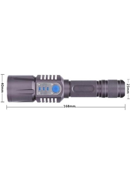 Baretta BRS18 Oto Şarjlı T6 LED 3000 Lümen El Feneri