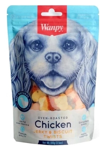 Wanpy Bisküvi Üzeri Tavuk Sargılı Köpek Ödül Maması 100 gr