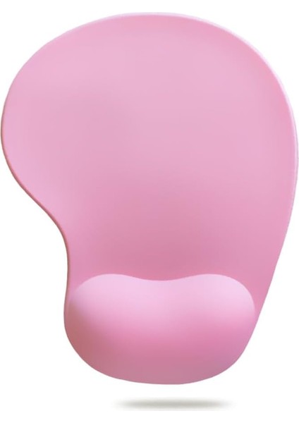 Team - Bilek Destekli Memory Foam Mouse Pad, Ergonomik Kaymaz Hafızalı Köpük Mousepad, Ofis ve Ev Için 24X19 cm Fare Altlığı (Pembe)