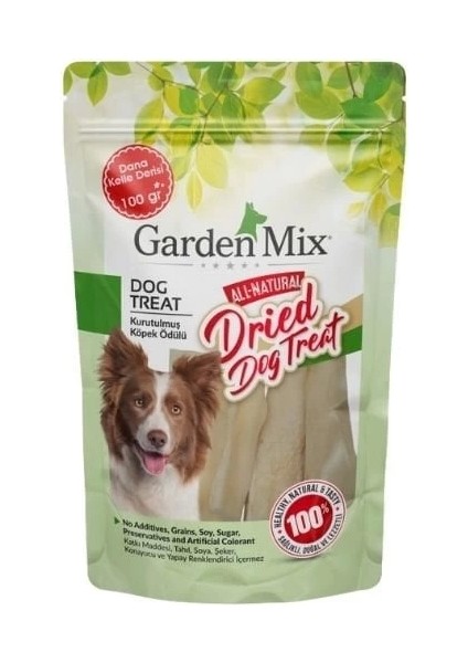 Garden Mix Kurutulmuş Dana Kelle Derisi Köpek Ödül Maması 100 gr