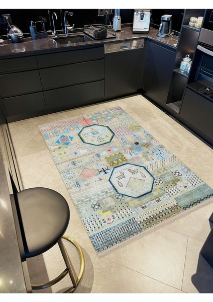 Barcelona Koleksiyonu Çok Renkli Ağaç Hayvan ve Şekiller Modern Dekoratif Halı BARCELONA70 fiyatları