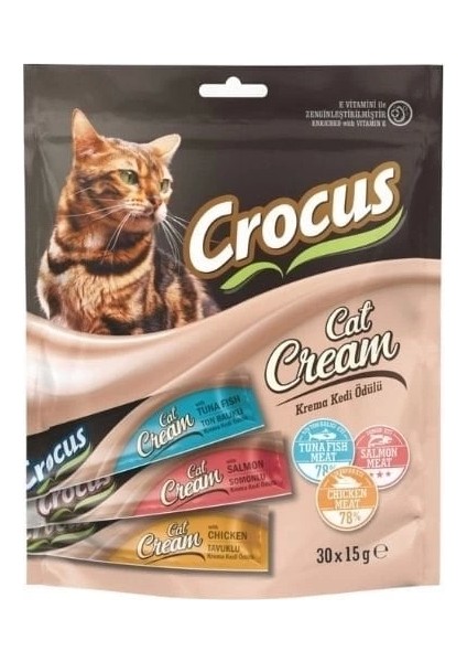 Crocus Karışık Lezzetler Sıvı Kedi Ödül Maması 15 gr 30 Adet