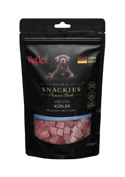 Reflex Snackies Natural Keçi Etli Küpler Tahılsız Köpek Ödül Maması 170 gr