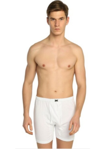 Erkek Beyaz 6'lı Paket Penye Paçalı Külot fiyatları