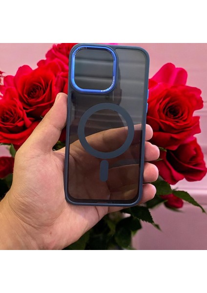 Iphone 15 Pro Max Uyumlu Kılıf Magsafe ve Şeffaf Lens Koruyuculu modelleri