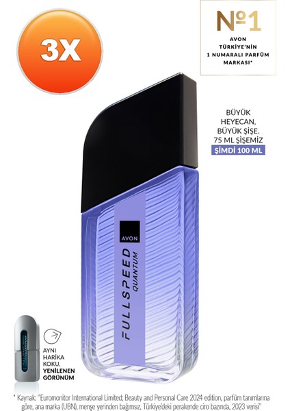 Full Speed Quantum Erkek Parfüm Edt 100ML Üçlü Paket fiyatları