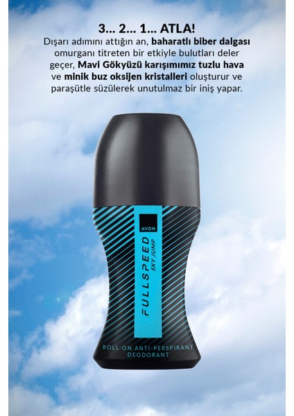Full Speed Sky Jump Erkek Roll-On 50ML Üçlü Paket modelleri
