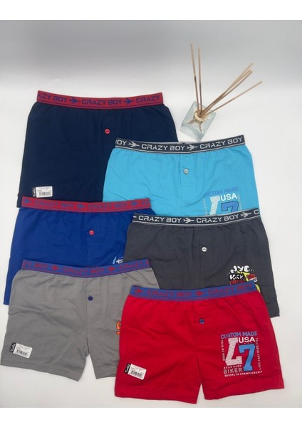 Çocuk Elastan Baskılı Boxer 5'li fiyatları