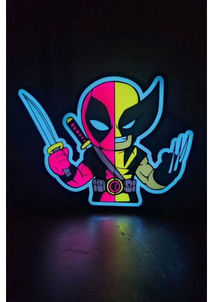 Çok Renkli Deadpool ve Wolverine Tasarımlı Rüya Işığı fırsatları