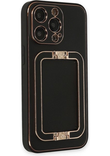 Newface iPhone 13 Pro Max Kılıf Coco Elit Kapak - Siyah fiyatları