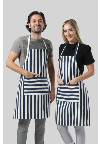 Boyun Ayarlı,sugeçirmez,cepli Şef,aşçı, Mutfak Önlüğü,cafe,barista, Lacivert ve Beyaz Çizgili Önlük,kuaför,ressam ve Çiçekçiönlükleri fırsatları