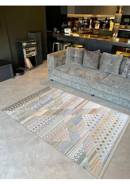 Barcelona Koleksiyonu Çok Renkli Geleneksel Motifli Modern Dekoratif Halı BARCELONA64