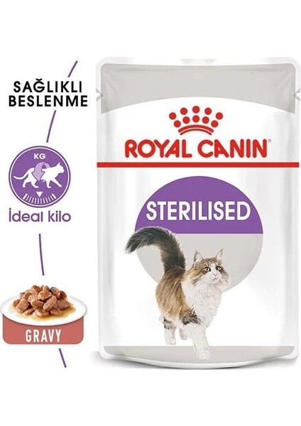 Royal Canin Sterilised Gravy Pouch Kısırlaştırılmış Kedi Maması 85 gr fiyatları