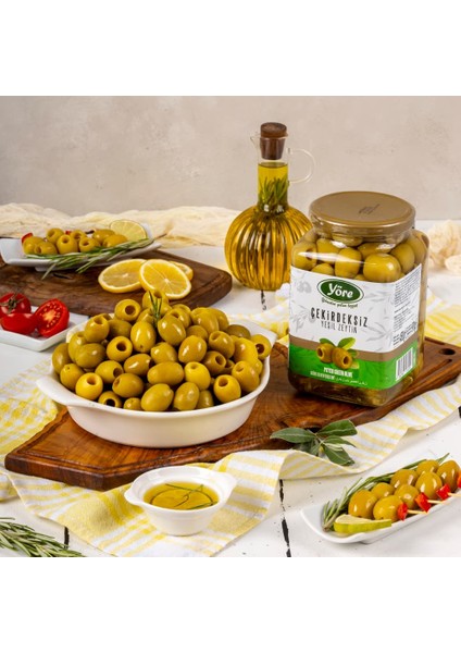 Çekirdeksiz Yeşil Zeytin 2 x 450 gr (161-180 Kalibre) modelleri