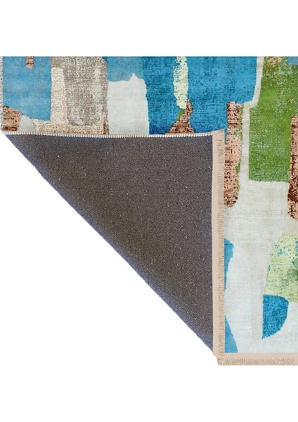 Barcelona Koleksiyonu Çok Renkli Soyut Desenli Kreatif Modern Dekoratif Halı 54 indirimleri