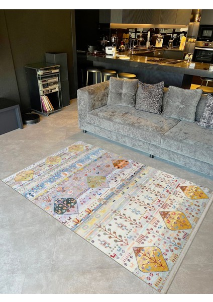 Barcelona Koleksiyonu Çok Renkli Geleneksel Desenli Modern Dekoratif Halı BARCELONA73