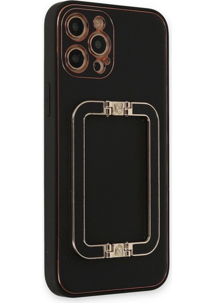Newface iPhone 12 Pro Max Kılıf Coco Elit Kapak - Siyah fiyatları