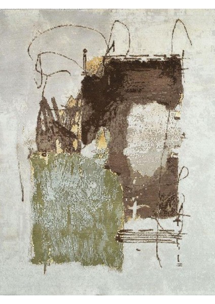 Barcelona Koleksiyonu Soft Renklerde Soyut Desenli Kreatif Modern Dekoratif Halı 55 fiyatları