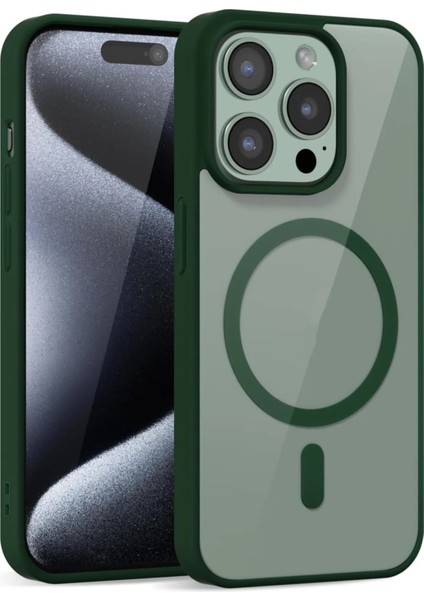 Iphone 15 Pro Max Uyumlu Kılıf Magsafe ve Şeffaf Lens Koruyuculu fırsatları