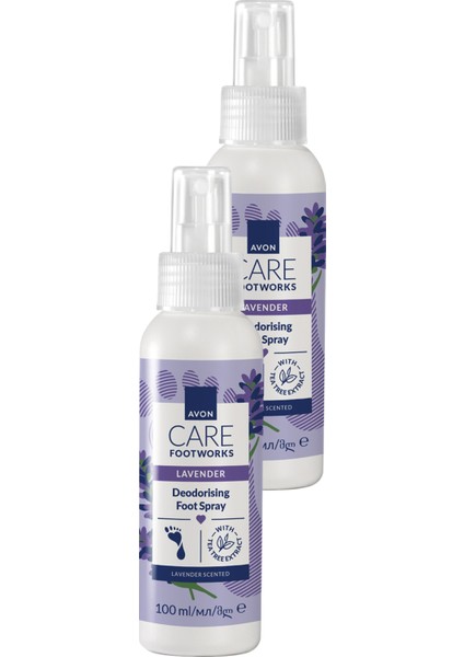 Footworks Lavanta Özlü Koku Önleyici Ayak Spreyi 100ML Ikili Paket