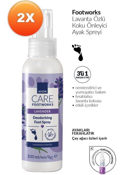 Footworks Lavanta Özlü Koku Önleyici Ayak Spreyi 100ML Ikili Paket fiyatları