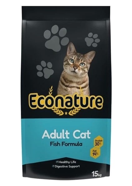 Econature Balıklı Yetişkin Kedi Maması 15 kg