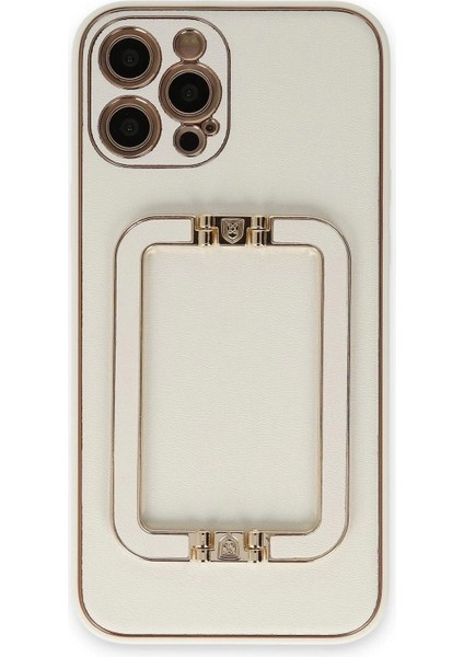 Newface iPhone 12 Pro Max Kılıf Coco Elit Kapak - Beyaz