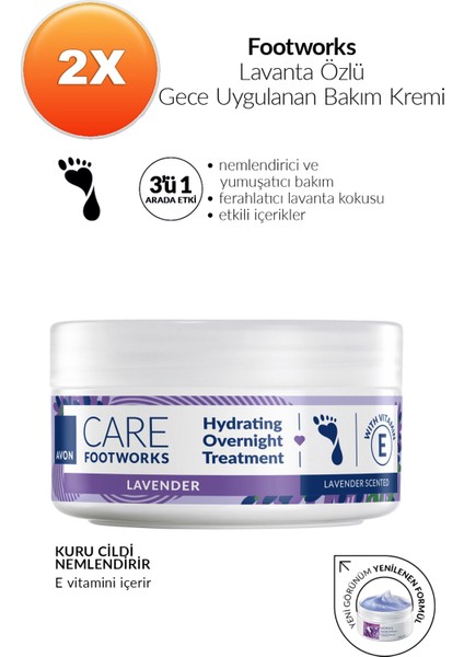 Footworks Lavanta Özlü Gece Uygulanan Bakım Kremi 150ML Ikili Paket fiyatları