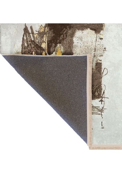 Barcelona Koleksiyonu Soft Renklerde Soyut Desenli Kreatif Modern Dekoratif Halı 55 indirimleri