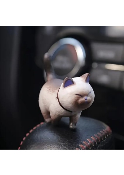 Gri-Beyaz 1 Parça Karikatür Yürüyen Kedi Figür Mutfak Ofis Için fırsatları