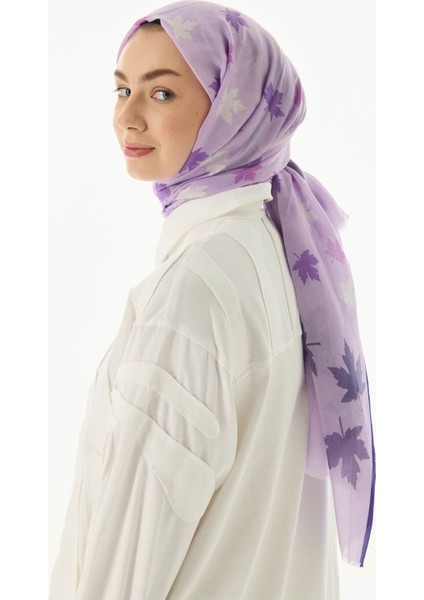 Zeta Lila Yaprak Desen Pamuklu Şal fiyatları