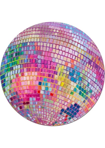 Buse Koleksiyonu Çok Renkli Disko Topu Görünümlü Yuvarlak Dokuma Taban Halı BUSE48 fiyatları