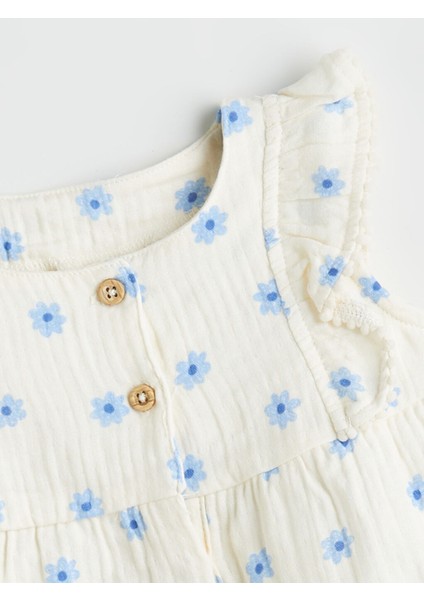 Yeni Sezon Cicekli Kiz Bebek Bluz ve Sort 2'li - S5JD49Z1