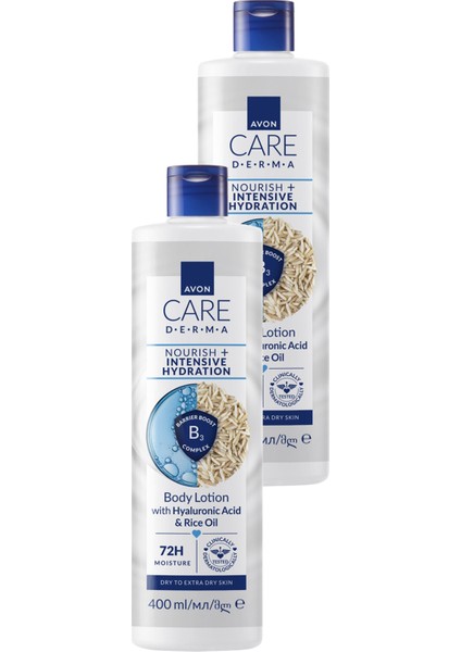 Care Derma Nourish + Intensive Hydration Vücut Losyonu 400 ml İkili Paket