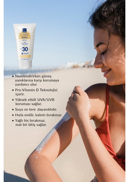 Sun+ Protect Yüz İçin Parlaklık Kontrolü Güneş Kremi Spf 30 50 ml Üçlü Paket modelleri