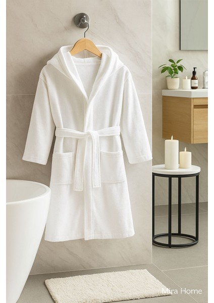 Kapüşonlu Pamuklu Unisex Çocuk Banyo Bornozu 11-14 Yaş fiyatları