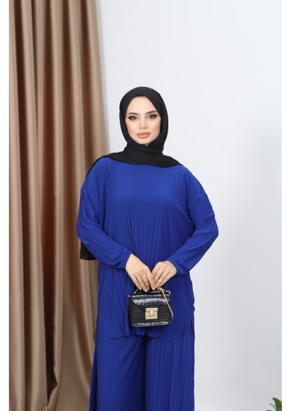 Piliseli Bol Kesim Pantolonlu Takım modelleri