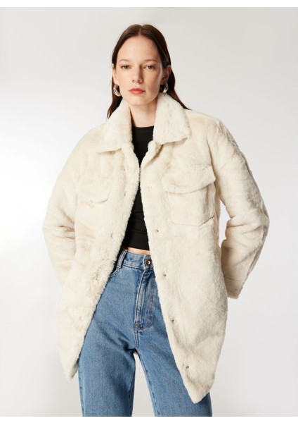 Ekru Kadın Kaban 15260048